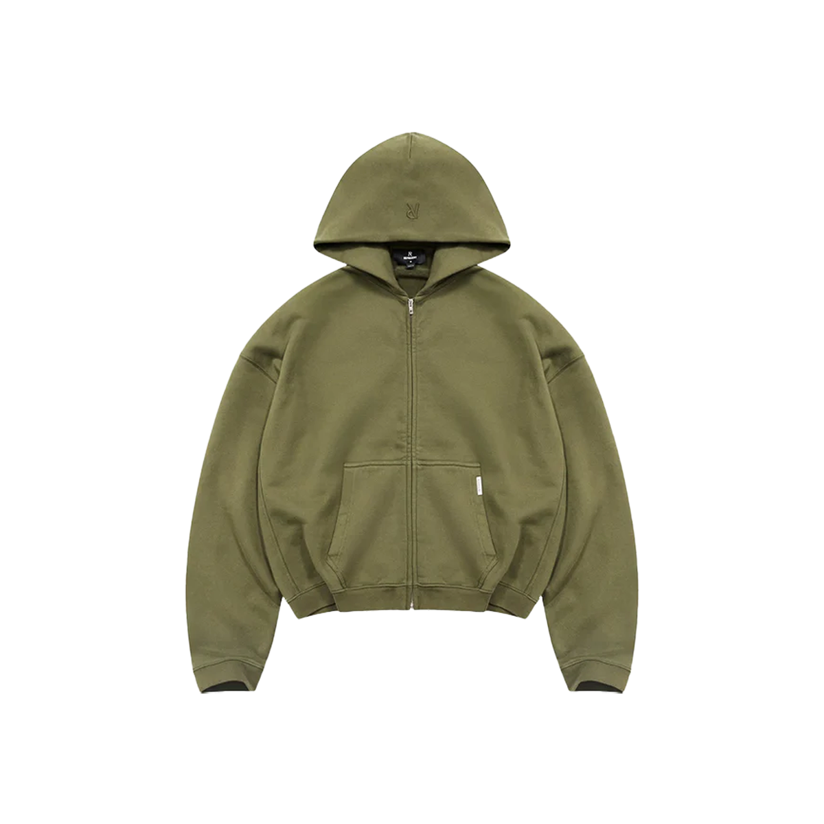 Represent Initial Boxy Zip Through Hoodie Army Green-Represent-pikastore.cz