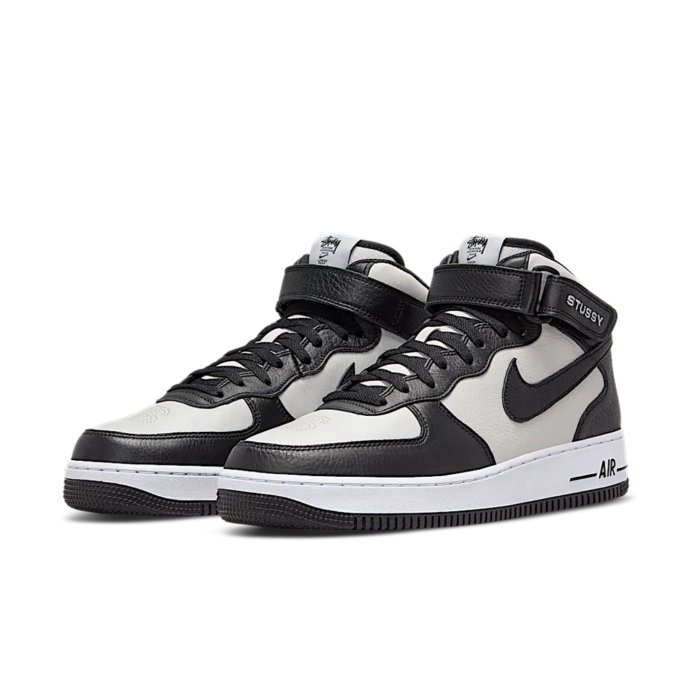 Nike Air Force 1 Mid Stussy Light Bone Black-sneakers-Nike-pikastore.cz