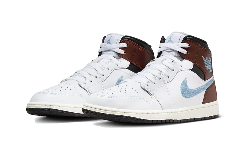 Nike Air Jordan 1 Mid SE GS White Blue Grey-Air Jordan-pikastore.cz