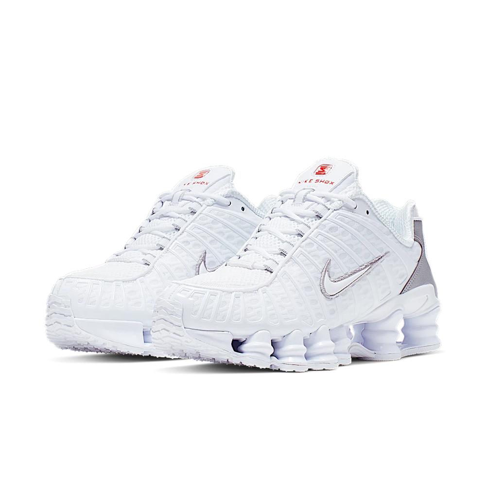 Nike Shox TL White Metallic Silver Max Orange (Women's)-sneakers-Nike-pikastore.cz