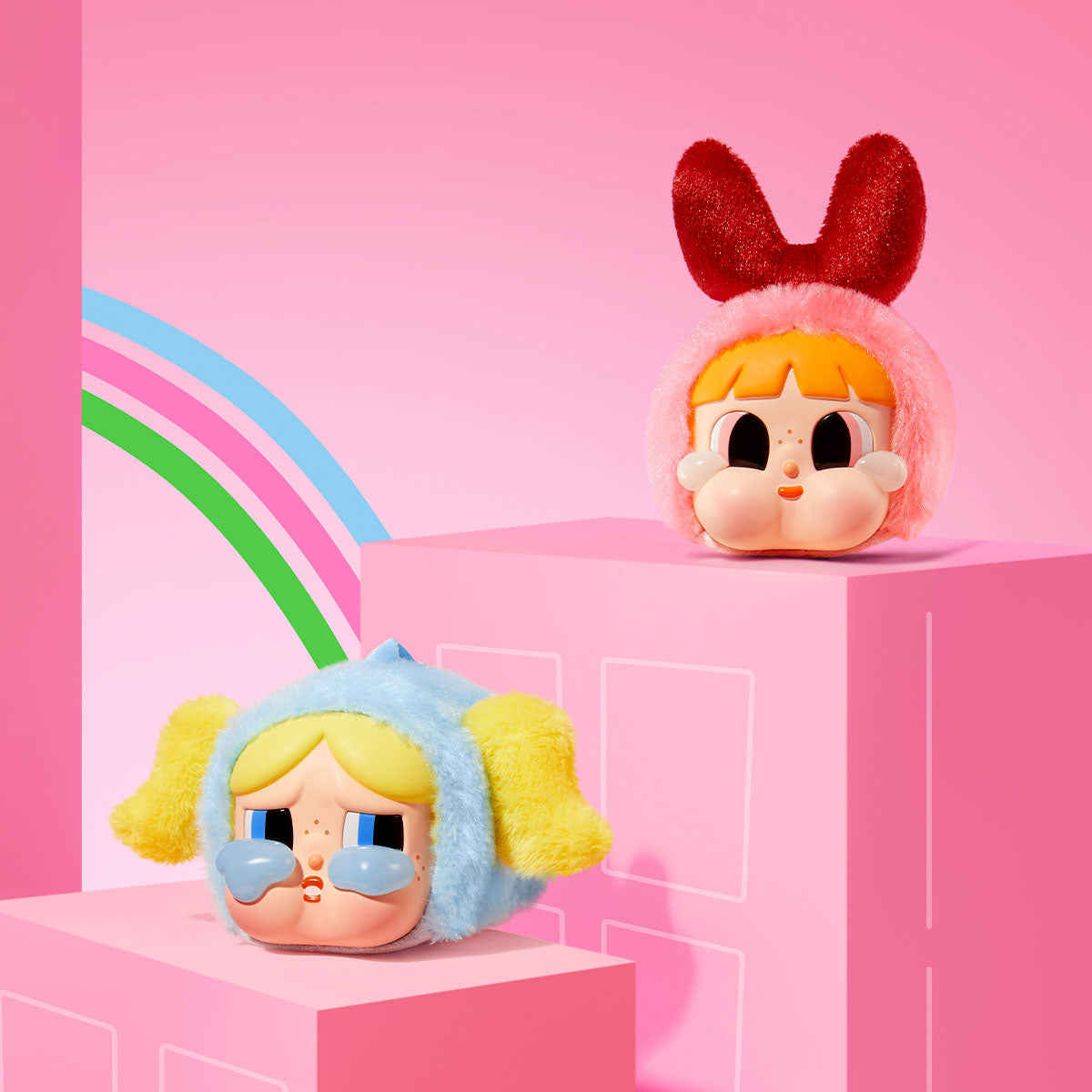 Labubu Pop Mart CryBaby x Powerpuff Girls Series Vinyl Face Plush Sealed Case (6 Blind Boxes)-Labubu-pikastore.cz