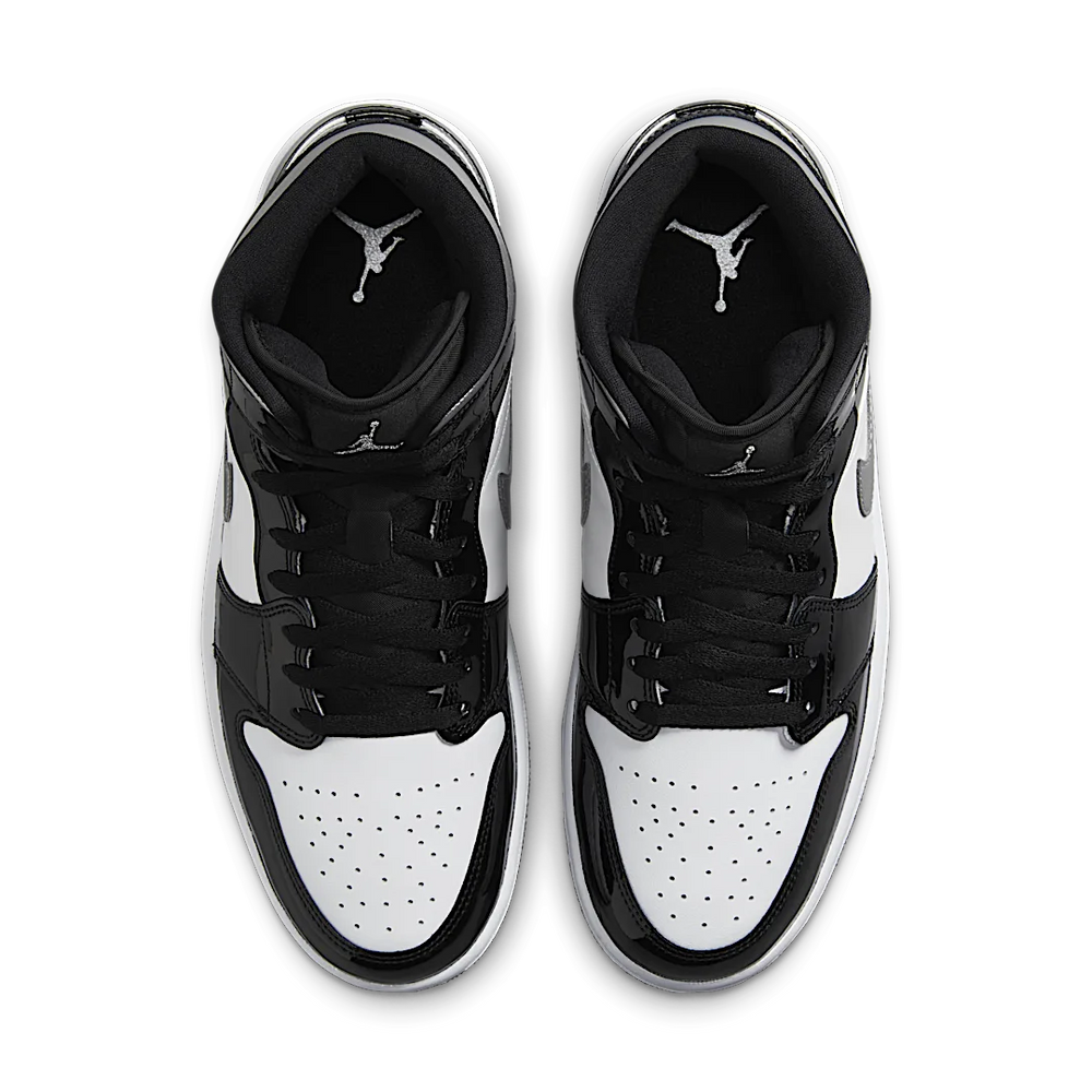 Nike Air Jordan 1 Mid SE Black White Metallic Silver-Air Jordan-pikastore.cz