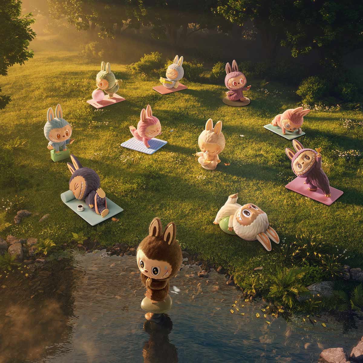 Labubu Pop Mart The Monsters Lazy Yoga Series Figures Sealed Case (10 Blind Boxes)-Labubu-pikastore.cz