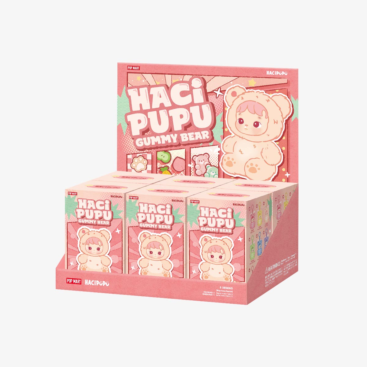 Labubu Pop Mart HACIPUPU Gummy Bear Series Vinyl Plush Pendant Sealed Case (6 Blind Box)-Labubu-pikastore.cz