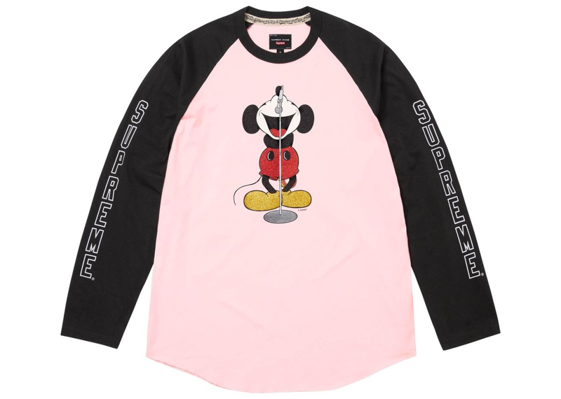 Supreme x Number (N)Ine x Mickey Mouse Raglan Long-Sleeve Top Pink-Supreme-pikastore.cz