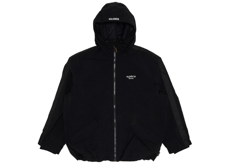 Supreme GORE-TEX Stripe Hooded Jacket Black-Supreme-pikastore.cz