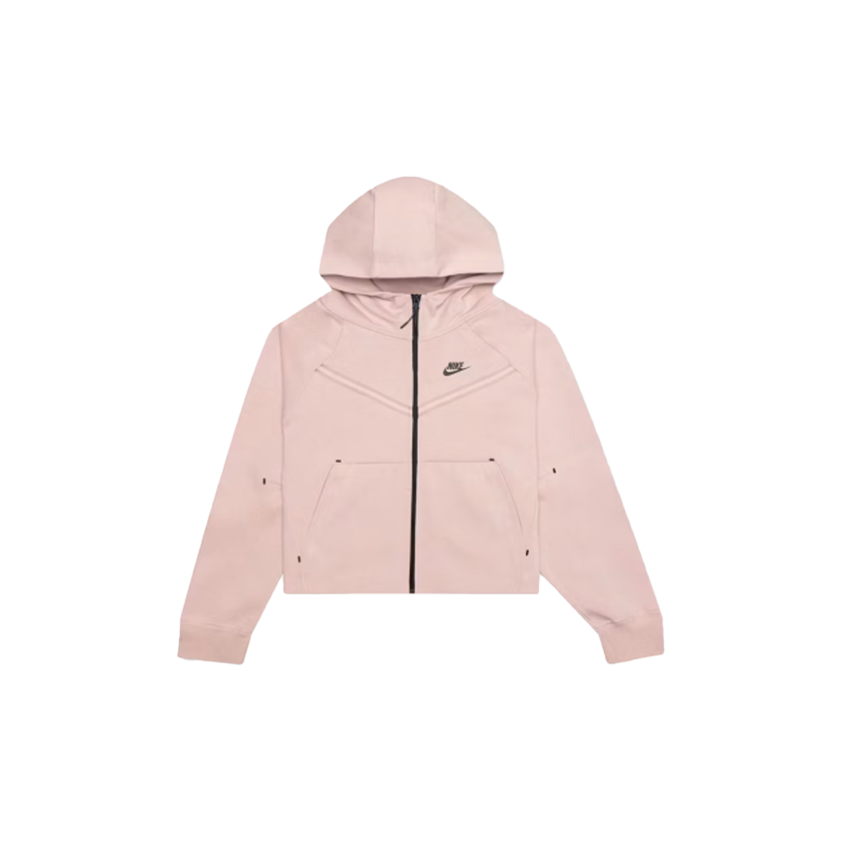 Nike Sportswear Womens Tech Fleece Full-Zip Hoodie Pink Oxford/Black-Nike-pikastore.cz