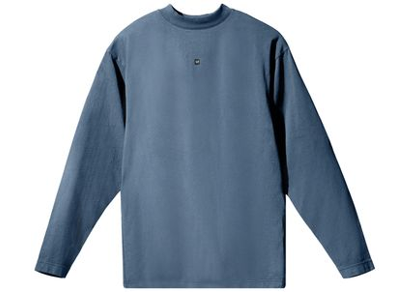 Yeezy Gap Engineered by Balenciaga Logo Long-Sleeve Tee Dark Blue