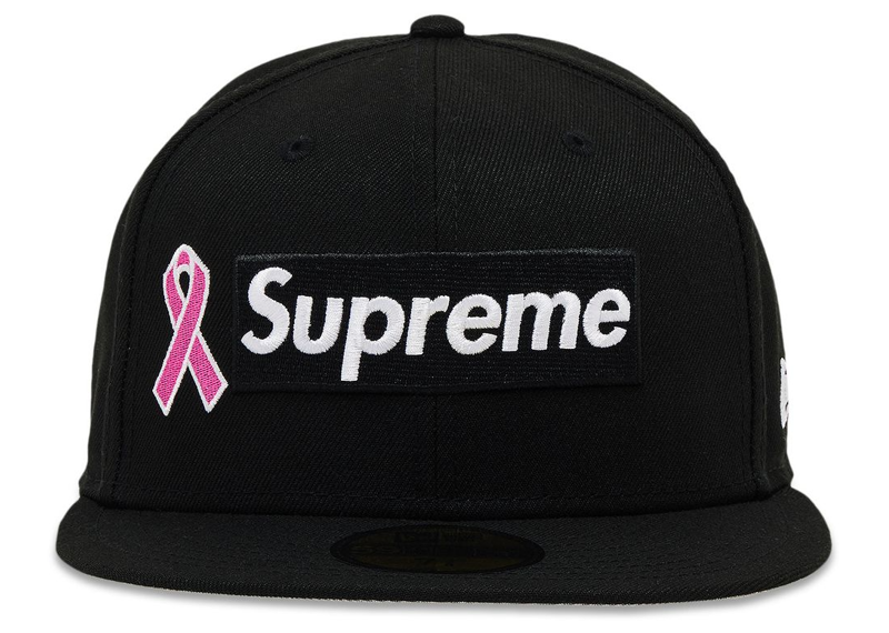 Supreme x New Era Breast Cancer Awareness Box Logo Fitted Hat Black