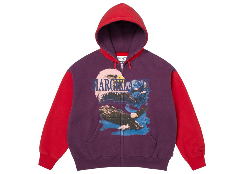 Supreme MM6 Maison Margiela Eagle Zip Up Hooded Sweatshirt Purple-Supreme-pikastore.cz