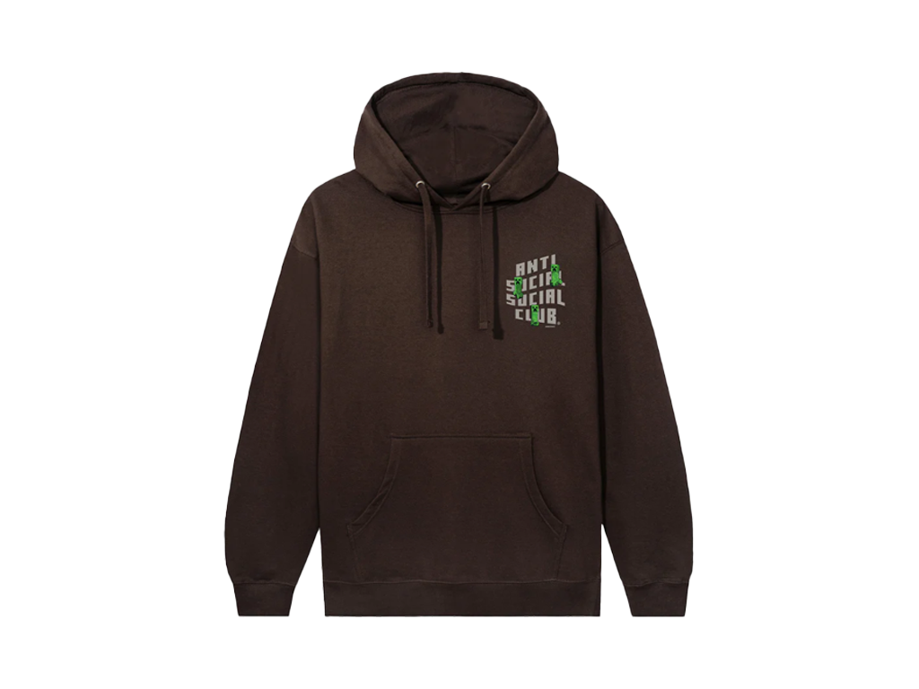 ASSC x Minecraft Creeper Logo Hoodie Brown-ASSC-pikastore.cz