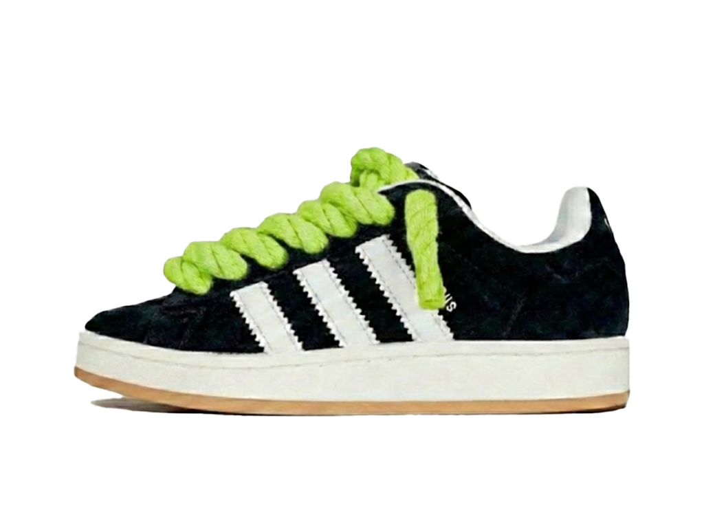 Adidas Campus 00s Black Rope Laces Lime Green-Adidas-pikastore.cz