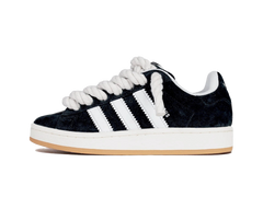 Adidas Campus 00s Black Rope Laces White