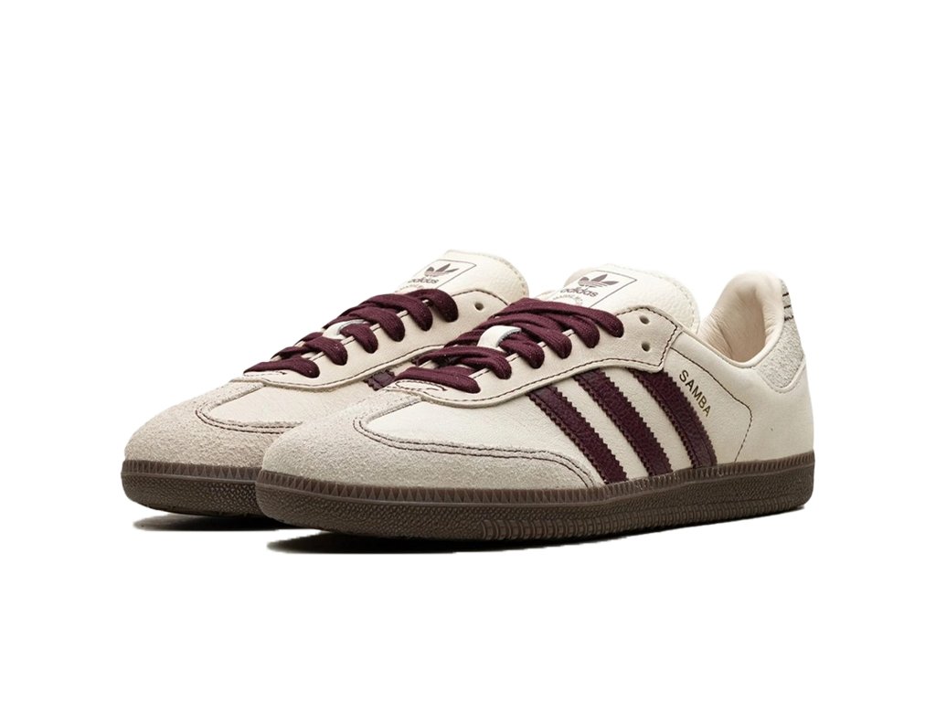 Adidas Wmns Samba OG Wonder White Maroon-Adidas-pikastore.cz