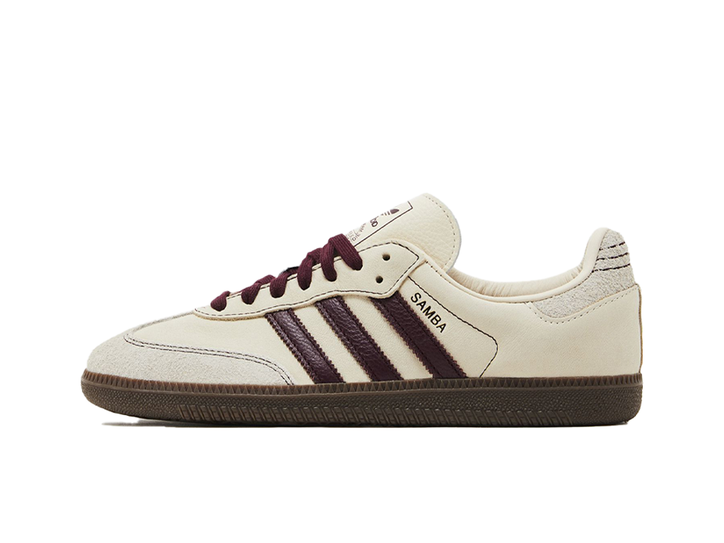 Adidas Wmns Samba OG Wonder White Maroon-Adidas-pikastore.cz