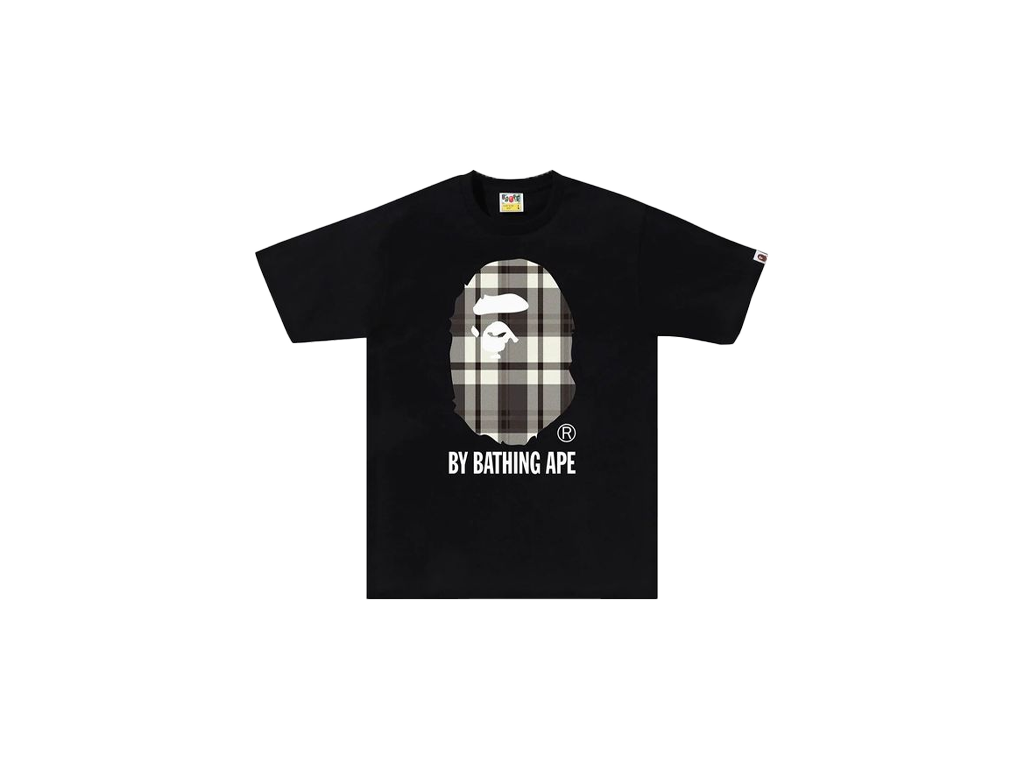 Bape Check By Bathing Ape Tee Black (šedá kostka)