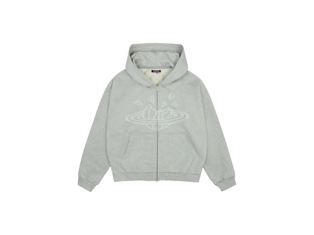 Broken Planet The Planet Is Your Zip Up Hoodie Ash Heather Grey-Broken Planet-pikastore.cz