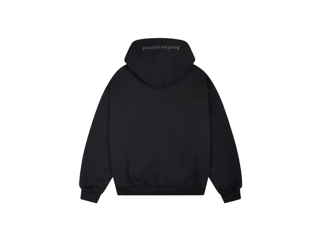Broken Planet Zip Up Hoodie Midnight Black-Broken Planet-pikastore.cz