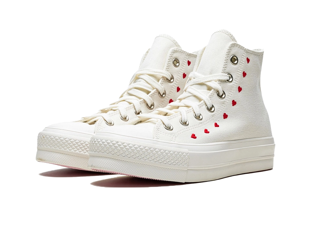 Converse Wmns Chuck Taylor All Star Lift Platform High Embroidered Hearts - White-Converse-pikastore.cz