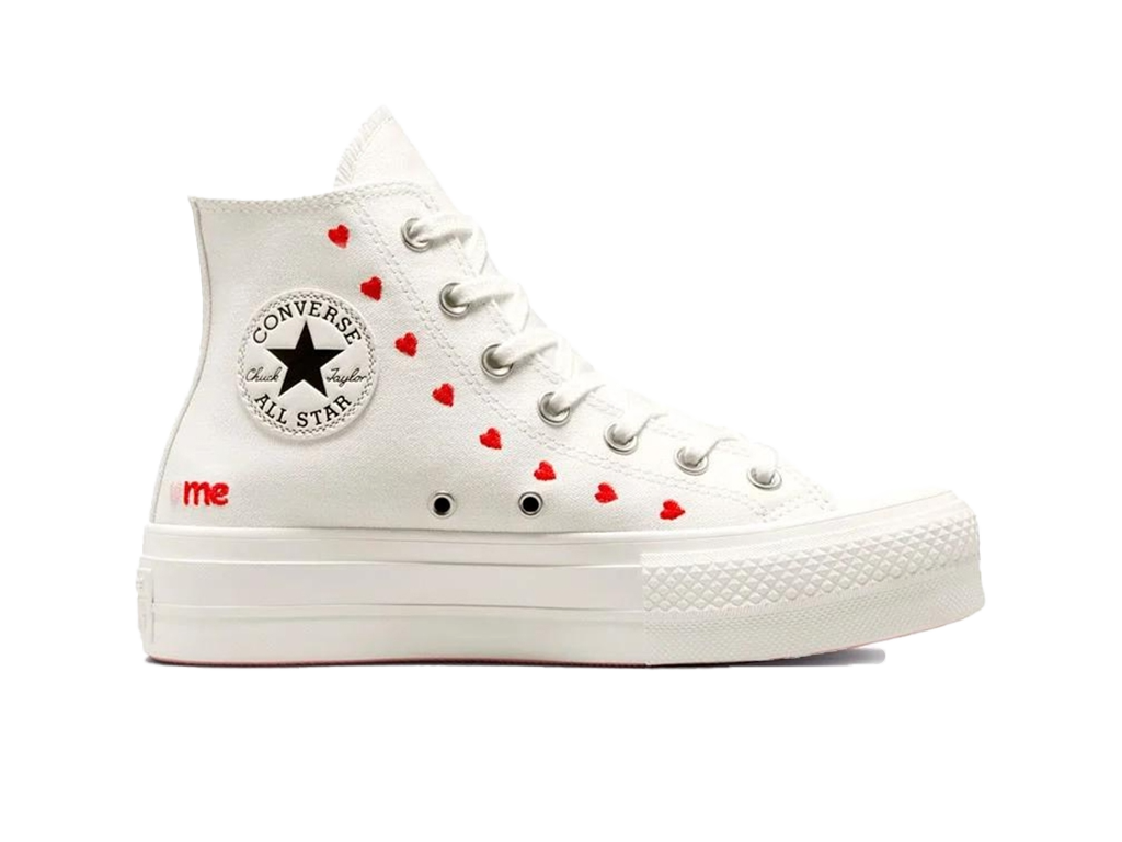 Converse Wmns Chuck Taylor All Star Lift Platform High Embroidered Hearts - White-Converse-pikastore.cz