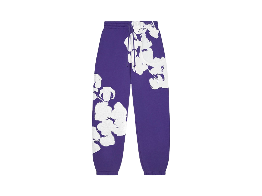 Denim Tears Big Cotton Wreath Sweatpants Purple