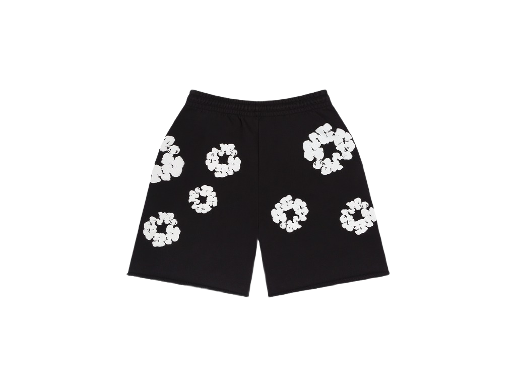 Denim Tears The Cotton Wreath Shorts Black-Denim Tears-pikastore.cz