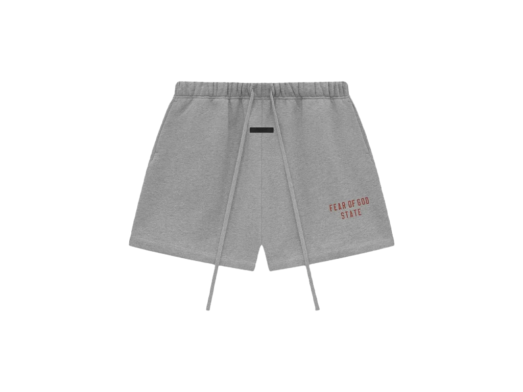 Fear of God Essentials Fleece Soccer Short Dark Heather-Essentials-pikastore.cz