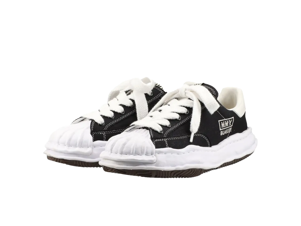 Maison Mihara Yasuhiro Blakey OG Sole Canvas Low Black White-Maison Mihara Yasuhiro-pikastore.cz