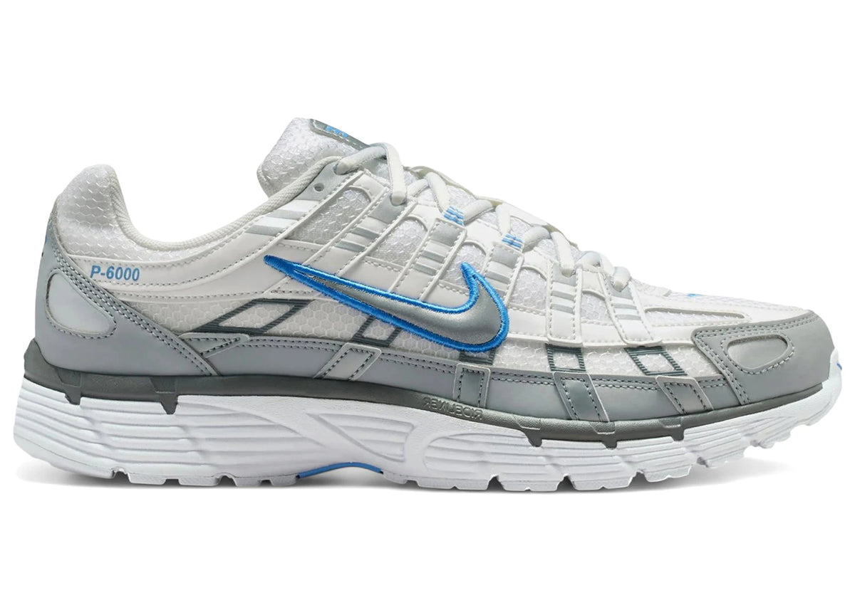 Nike P-6000 White Metallic Silver Blue – sneakers