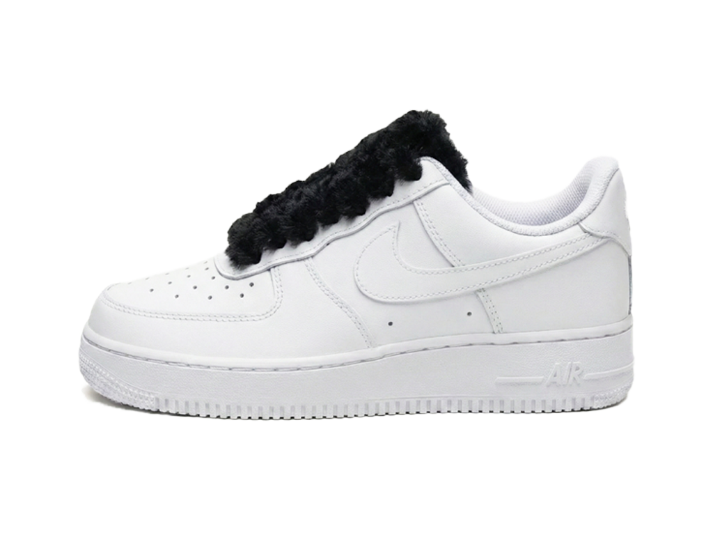 Nike Air Force 1 White Low 07 Fluffy Laces Black-Nike-pikastore.cz