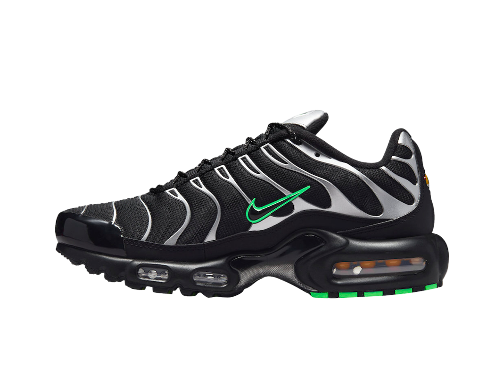 Nike Air Max Plus GS Black Silver Green Strike – tenisky, černá