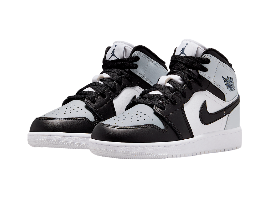 Nike Jordan 1 Mid Black Aura Squadron Blue (GS)-Nike-pikastore.cz