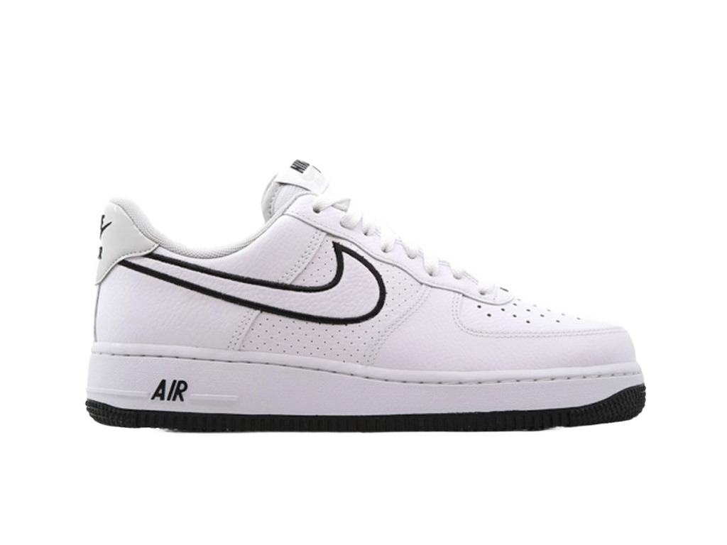 Nike Air Force 1 07 Embroidered Swoosh - White Black-Nike-pikastore.cz