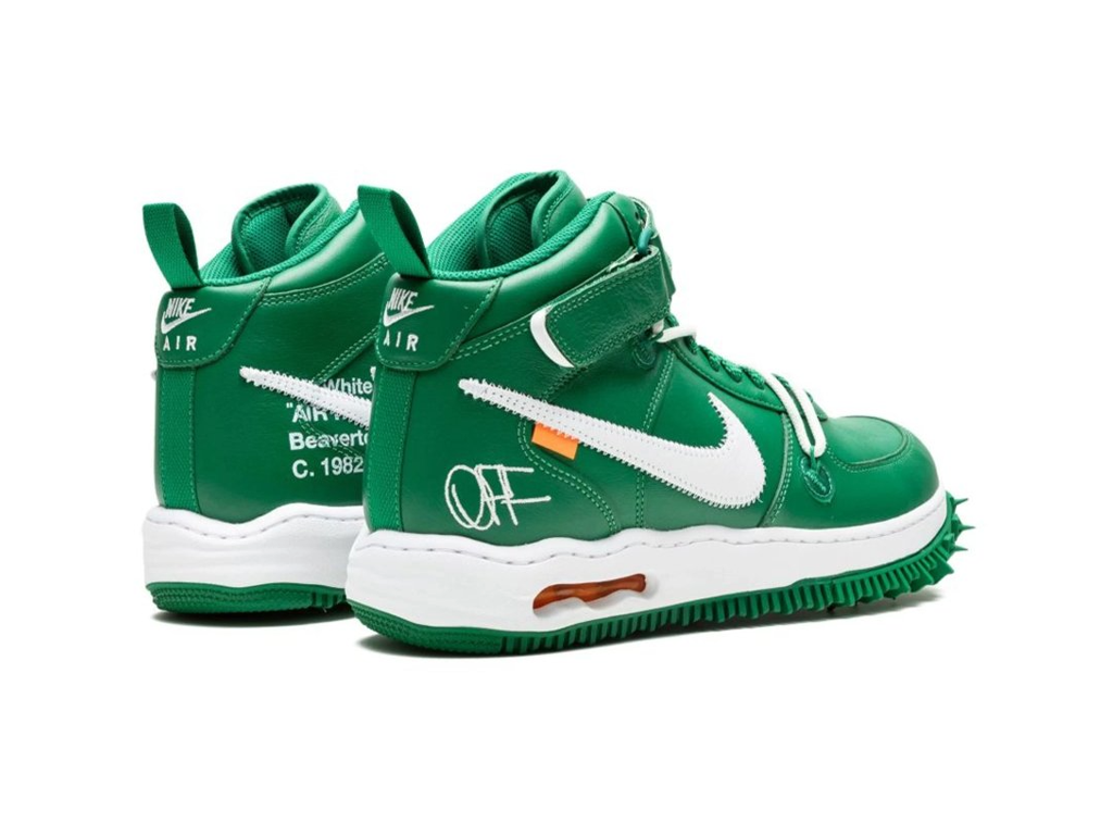 Off-White x Air Force 1 Mid SP Leather Pine Green-Nike-pikastore.cz