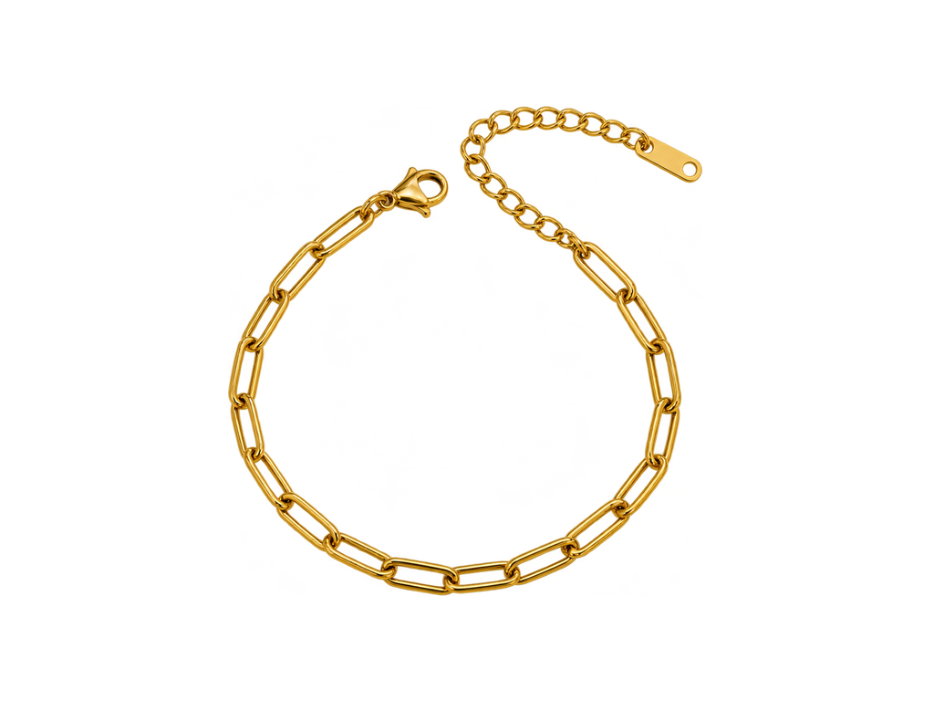 Paperclip Bracelet zlatý – kleding