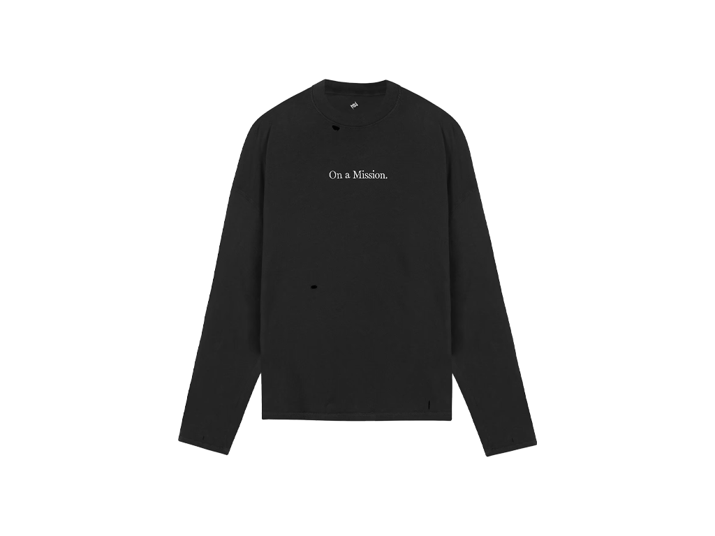 Represent 247 On A Mission Long Sleeve T-Shirt Jet Black