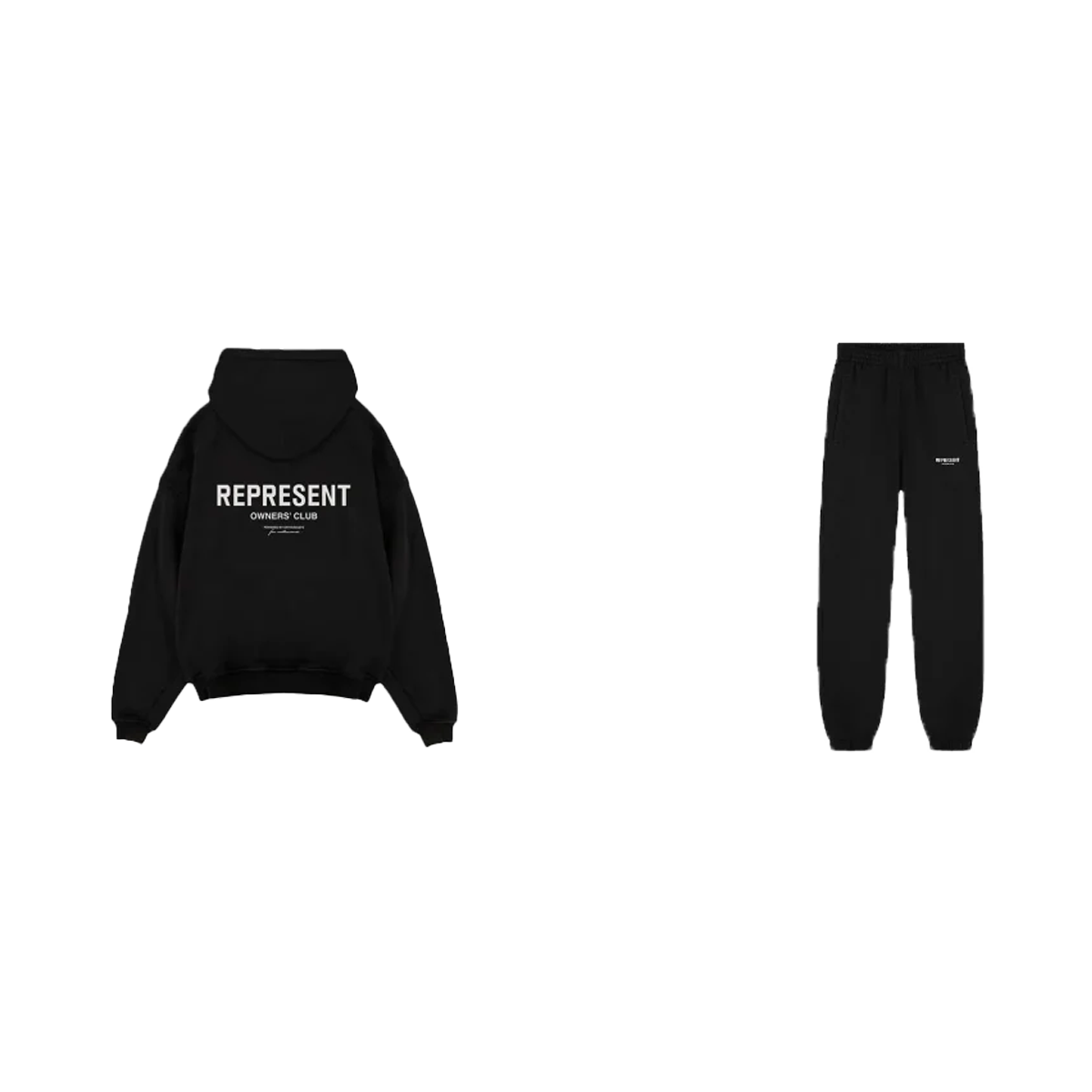 Represent Owners Club Hoodie + Sweatpants Black - SET-Bundle-Represent-pikastore.cz