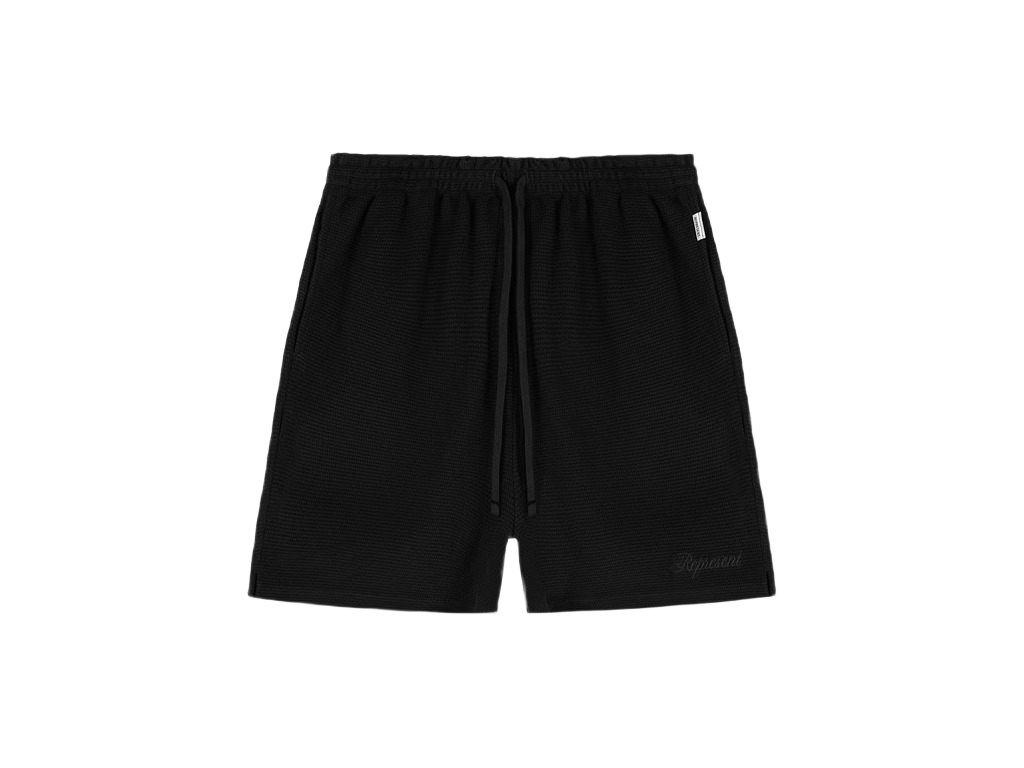 Represent Waffle Shorts Black