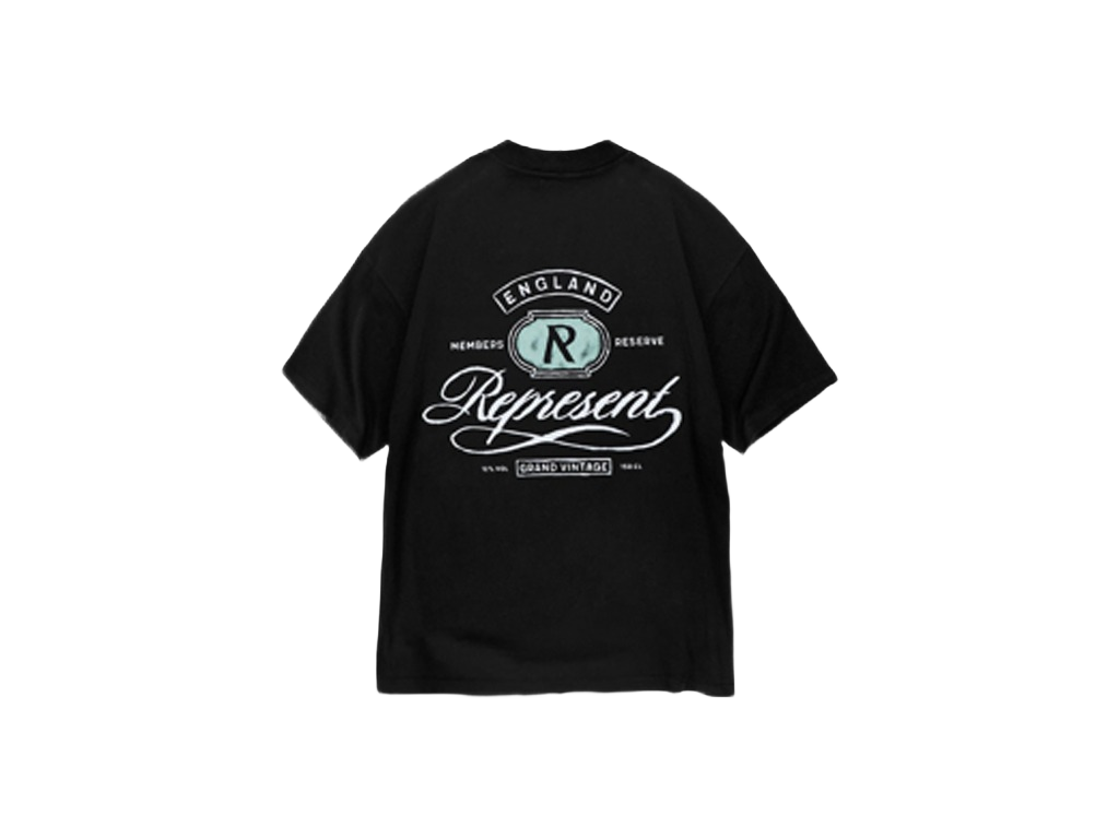 Represent Grand Vintage Hand Drawn T-Shirt Jet Black-Represent-pikastore.cz