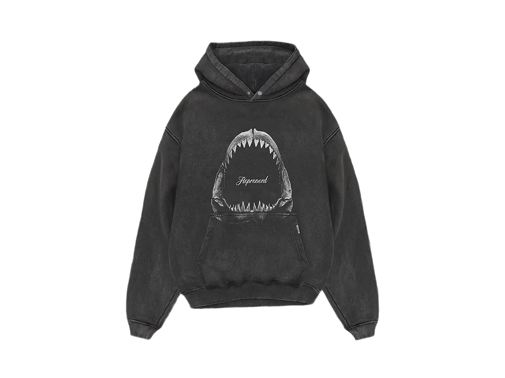 Represent Shark Jaws Hoodie Vintage Grey-Represent-pikastore.cz