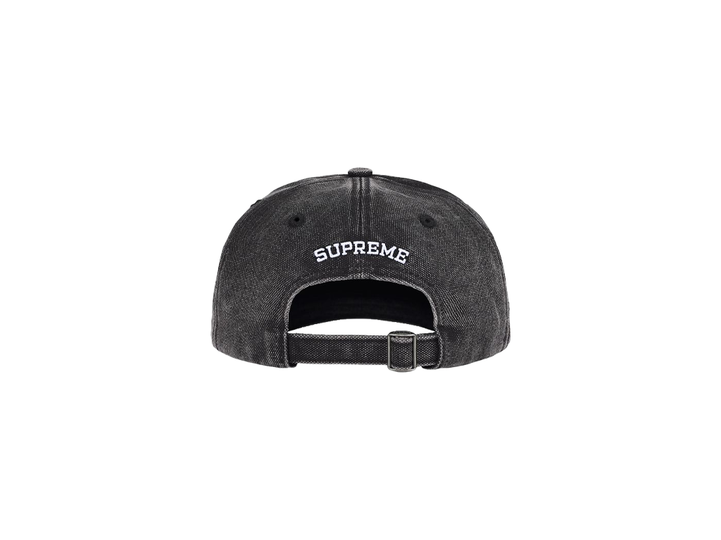 Supreme Pigment Coated S Logo 6-Panel Cap (SS26) Black-Supreme-pikastore.cz