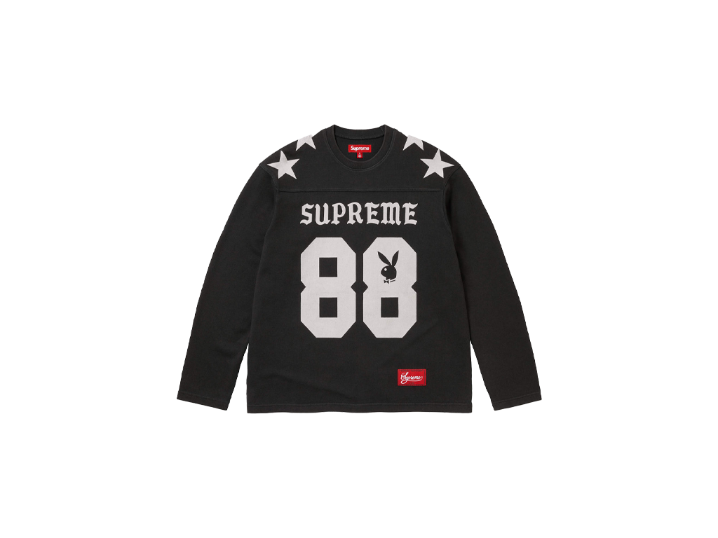 Supreme Playboy L/S Football Top Black-Supreme-pikastore.cz