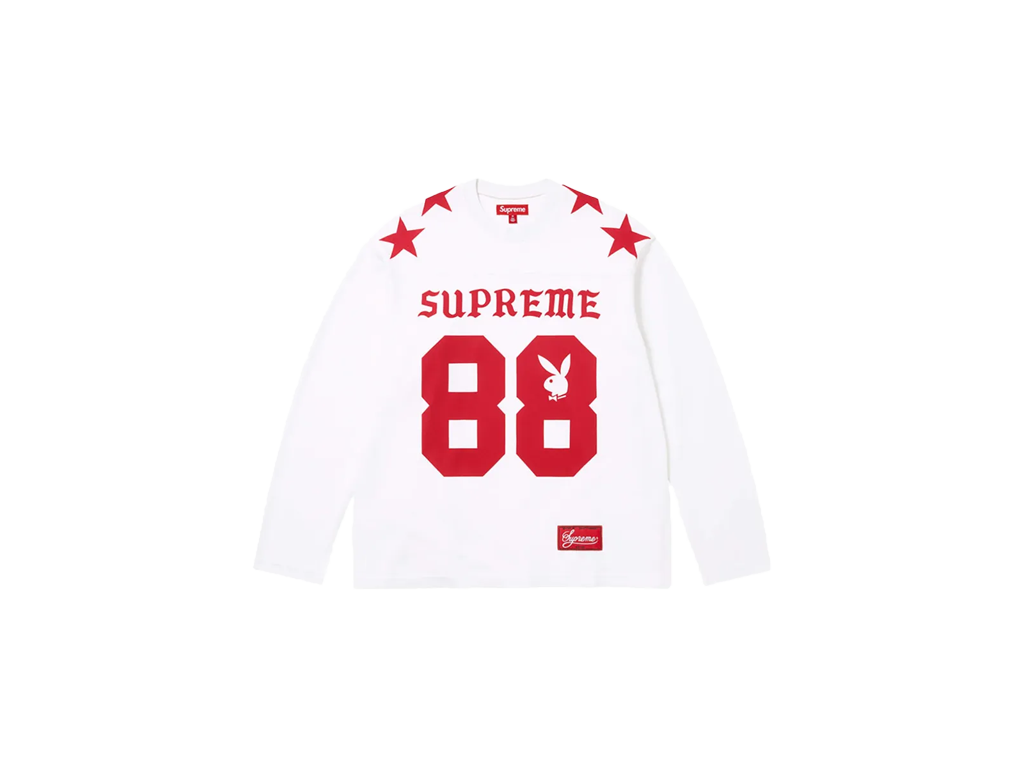 Supreme Playboy L/S Football Top White
