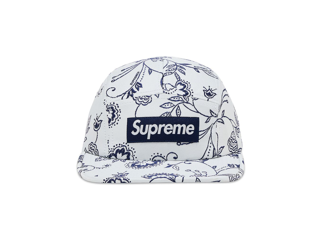 Supreme Floral Jacquard Camp Cap White-Supreme-pikastore.cz
