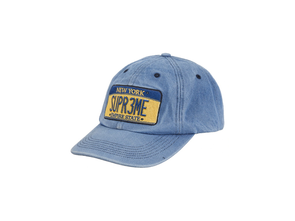 Supreme License Plate 6-Panel (FW25) Denim-Supreme-pikastore.cz