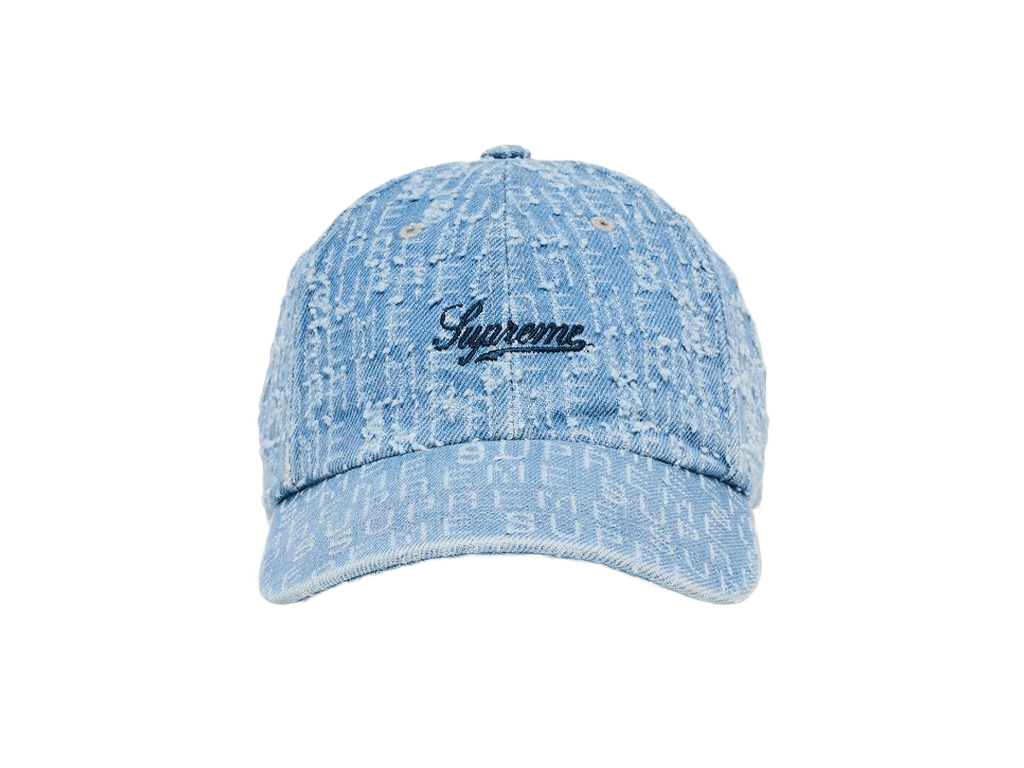 Supreme Needle Punch Denim 6-Panel Blue Cap-Supreme-pikastore.cz