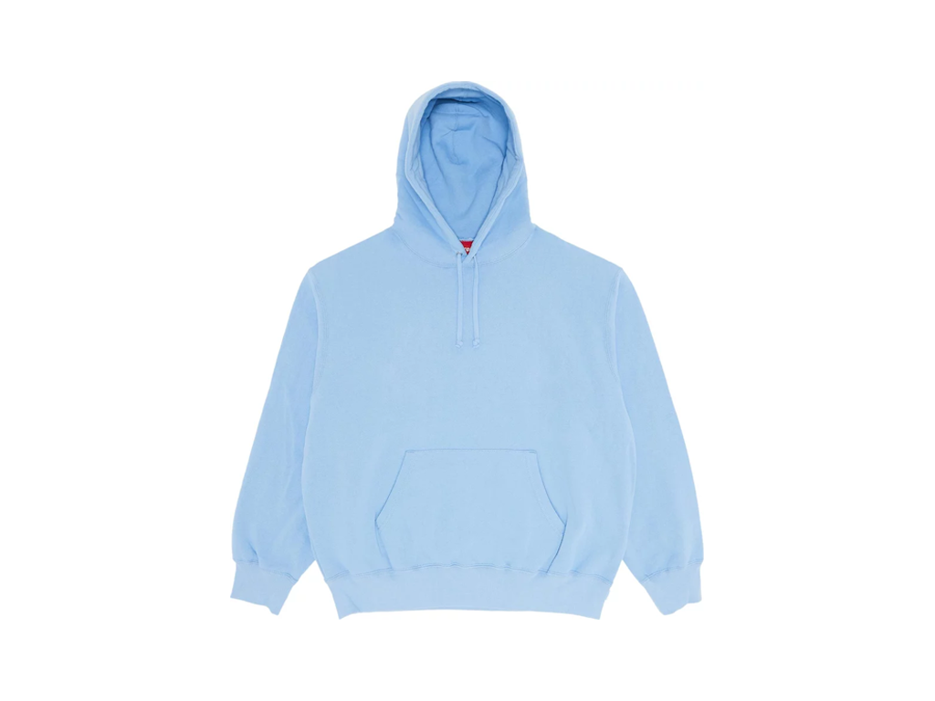 Supreme Satin Applique Hooded Sweatshirt (FW24) Light Blue-Supreme-pikastore.cz
