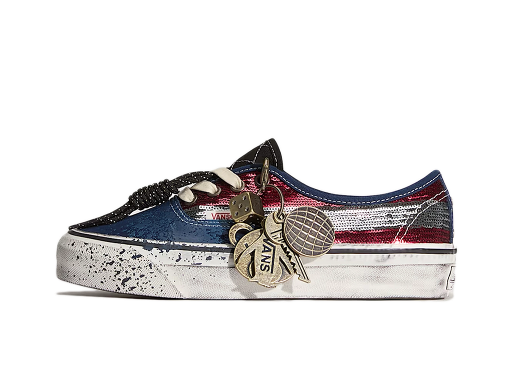 Vans Authentic Premium La Habana - Red Navy-Vans-pikastore.cz