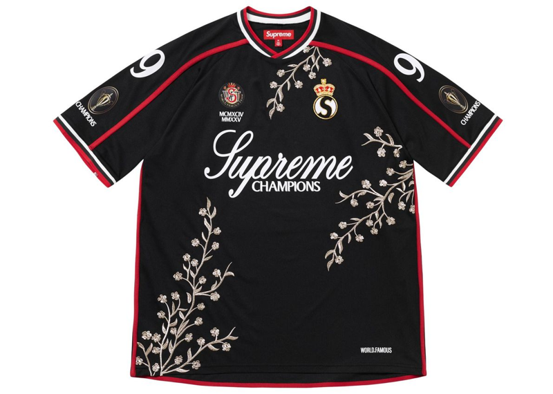 Supreme Floral Soccer Jersey Black-Supreme-pikastore.cz
