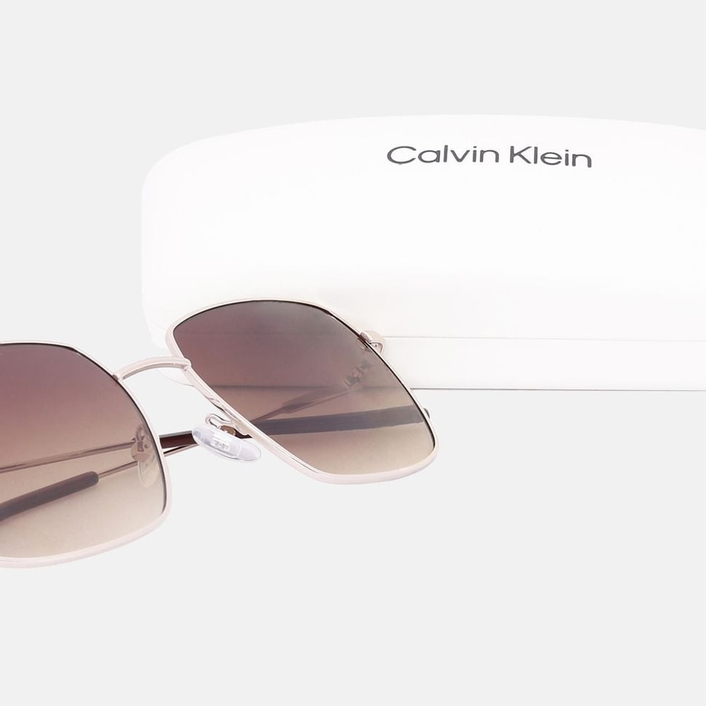 Calvin Klein Sunglasses Gold – lunettes – photo 3 sur 4